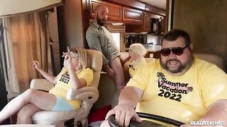 A lift in a car ends up as sex