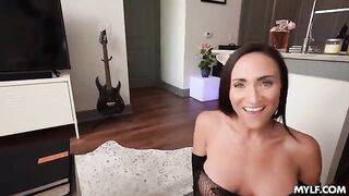 She will end up with a lot of sperm on her face