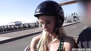 A wild blondie girl needs to be fucked after the club