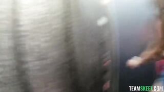 Guy is not embarrassed to walk around with his cock hanging out