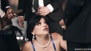 Formal Fuckfest: Mona's First Gangbang - nice woman in an orgy with double penetration