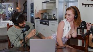 Redhead beauty gets fucked in an intimate podcast style