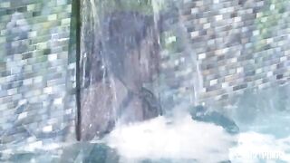 A girl is having fun with the pool boy in a steamy scene