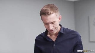 The guy pushed the girl’s cock and she agreed
