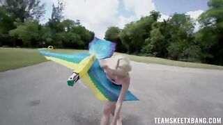 A girl who is very much loves fucking on nature