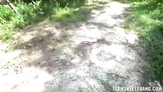 A girl who is very much loves fucking on nature