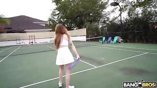 A hot girl gets fucked by her tennis coach in a steamy session