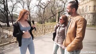 Two redheads have sex without using their hands