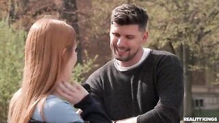 Two redheads have sex without using their hands