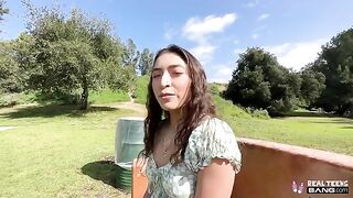 The girl has a very generous hole that she shows from the first person