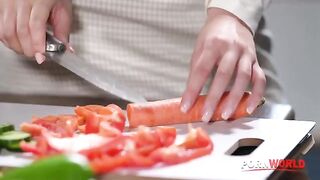 A treat for my body, a pleasure for my senses in the kitchen on the table