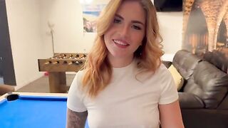 The guy played pool and had sex with a sexy girl with an amazing body