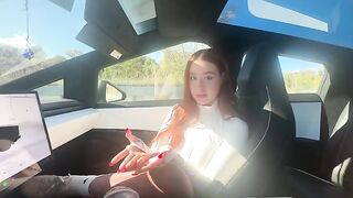 In a cybertruck, I'm gonna give you an exclusive treat