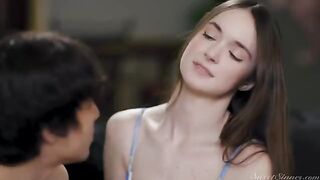 The girl is having fun with her new friend, exploring sensual moments together