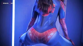 Latex Lingerie Spiderman Cosplay XXX Parody Part 1 - Big Ass Latina Action