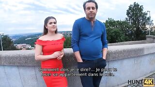 A girl with a nice ass gets fucked for money in public