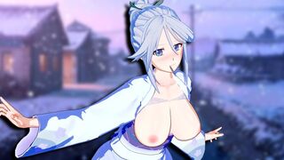 Hentai with Shirayuki Tomoe in 3D quality