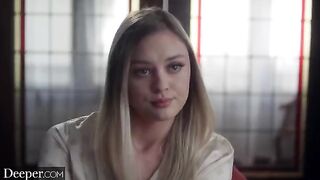 A gorgeous girl, Amber Moore, is getting fucked by a man in uniform