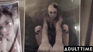 Gabbie Carter shares her big tits with her husband in a steamy threesome