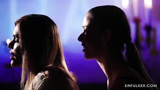 Romantic sex with a hot step-sisters is a must see