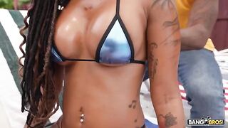 Her little black mouth is made for sliding on big dicks