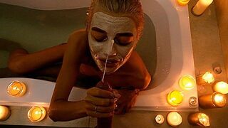 Guy peeps on stepsister in the bathroom and gets caught