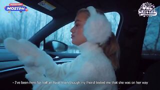 A college girl agreed to fuck with a stranger in his car