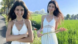 A sweet girl was picking rice and got fucked hard