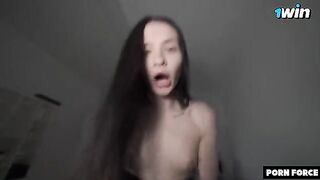 She experienced a powerful orgasm, her body was shaking hard