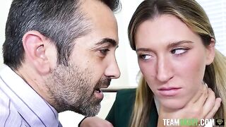 The principal, the teacher and the student fucked in threesome