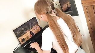 A stepmom got her pants dirty again by a young cute girl