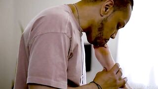 The black guy caressed the wet pussy of her blonde mistress