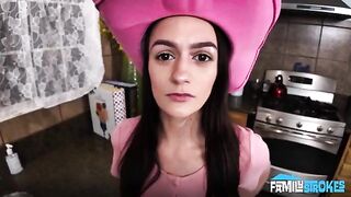 A guy pushed his cock to the cowgirl in her clothes