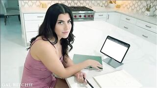 A guy is brushing up on his sex skills with a girl