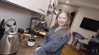 Cute girl Mila Pie fucked by a muscular man with passion