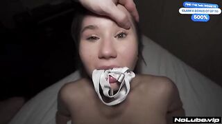 A man realises the fantasies of his girlfriend in a passionate encounter