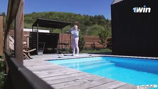 A girl is improving her skills in various daily activities