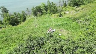 Instead of a picnic, they decided to have sex in the field