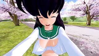 Kagome gets her pussy railed in this hot anime scene