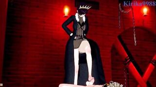 Asta has sex with a hot girl in a secret room, showcasing intense passion