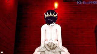 Asta has sex with a hot girl in a secret room, showcasing intense passion