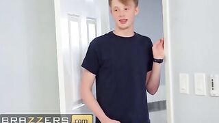 Stepmom’s huge boobs tempt stepson to find her toy and fuck it