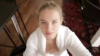 Step sister loves me when I cum on her tits