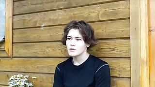 A joint was smoked by a beautiful Russian brunette