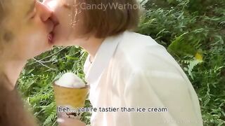 Don't lick the cream, suck my dick instead!
