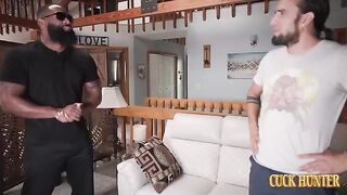 A woman is getting fucked, her husband loves it