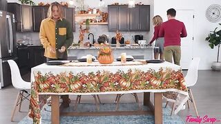 Fella fucked in the kitchen with four appetizing girls who loved sex
