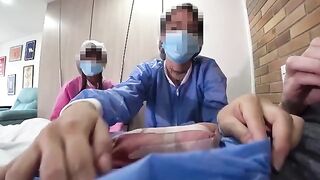 The guy was helped by a hot nurse in the hospital, and she showed her appreciation
