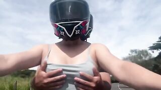 Not just boobs, but perfect insurance. A stunning brunette with impressive curves in a provocative pose