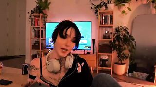 A man experienced real femdom with a cute goth slut using a strapon